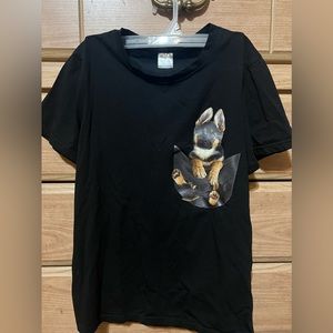 Black German Shepherd T-shirt, adult small